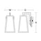 Afx Joplin 12'' Outdoor Sconce, Clear Glass Shade, Black Finish JOPW0712MBBK - alternate 2